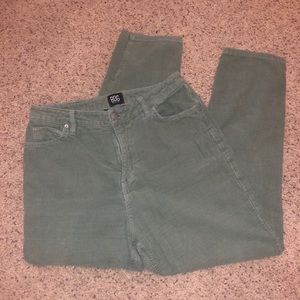 Green corduroy urban outfitters BDG mom jeans